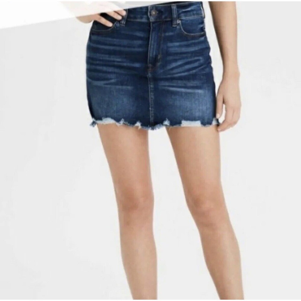 GUC 🦅 American Eagle 🦅 Super Stretch High Rise Denim Mini Skirt - Size 12